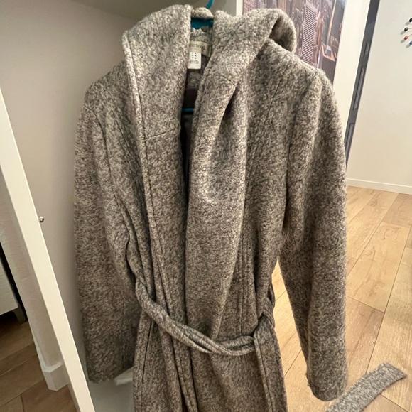 Motherhood Maternity Gray Hooded Coat - Picture 1 of 1